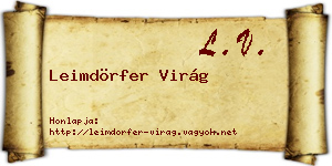 Leimdörfer Virág névjegykártya